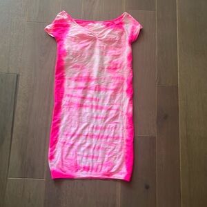 Poof! Seamless Hot Pink Tie Dye Dress